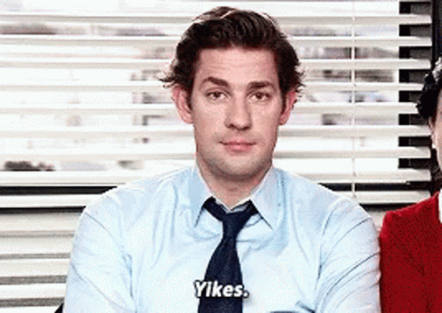 Yikes Jim Halpert GIF - Yikes Jim Halpert Yuck - Discover & Share GIFs